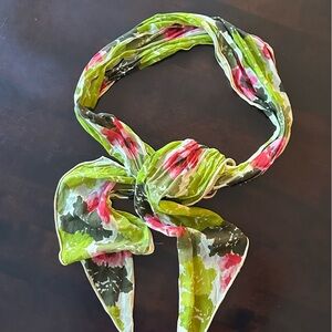 Loft Floral Green and Pink Scarf